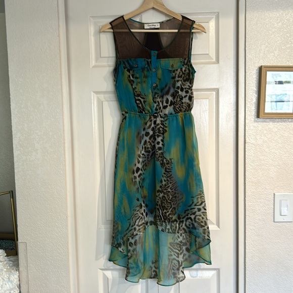 Eunishop Leopard Blue Green dress - Picture 5 of 10